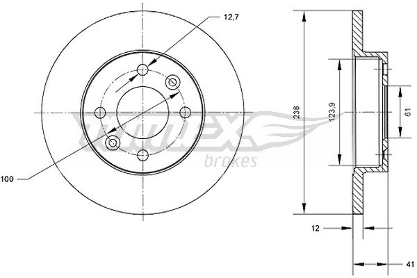 Brzdový kotúč TOMEX Brakes